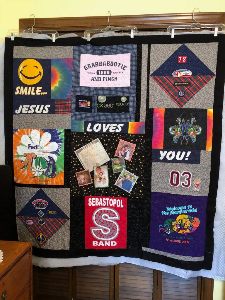 How to make a t shirt quilt with borders